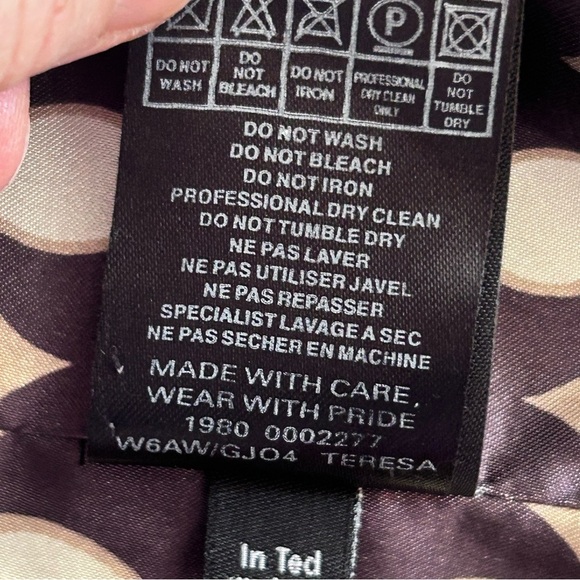 TED BAKER Womens Wool Mohair Blend Black Single Breasted Peacoat TB Size 4 US 8 - Picture 12 of 15